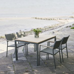 Toscana haves�t - havebord L132 m/4 Siena havestole, olivengr�n - udstillingsmodel