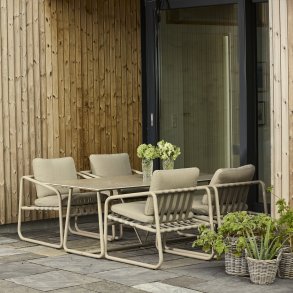 1 stk. lucca lounge havestol, taupe - udstillingsmodel