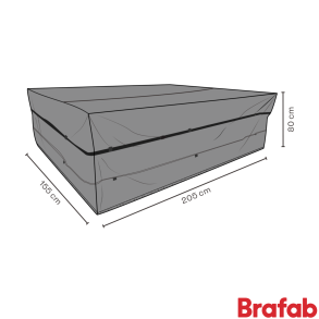 M�belovertr�k t/havem�bels�t L205xB155xH80, sort