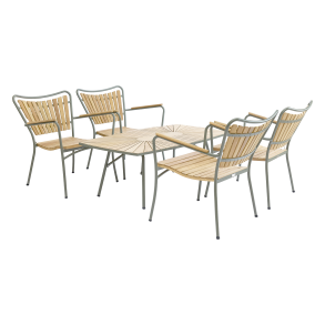Marguerit lounges�t med stole - olivengr�n