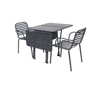 Ivy Pipe havest med 2 stole, antracit