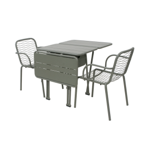 Ivy Wire havest med 2 stole, olivengrn