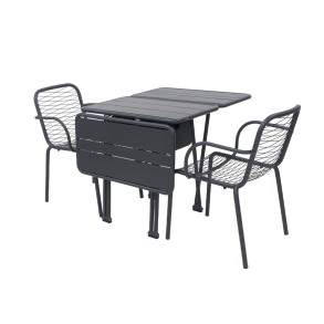 Ivy Wire havest med 2 stole, antracit