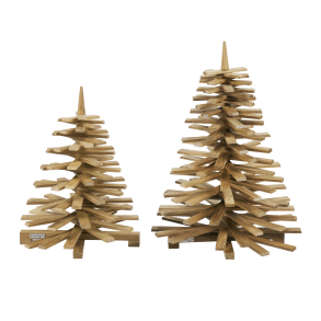 Juletr�er i teak - 2 stk.