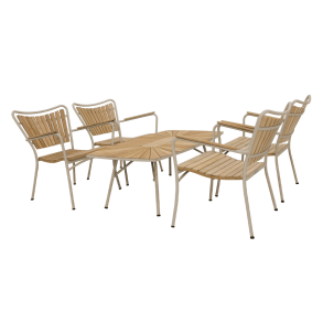 Marguerit lounges�t med stole - taupe