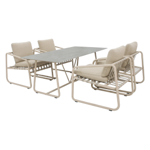 Lucca low-dining st - taupe