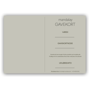 Gavekort til Mandalay